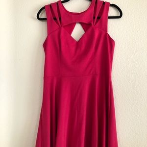 BETSEY JOHNSON KNEE LENGTH DRESS FUCHSIA PINK 10